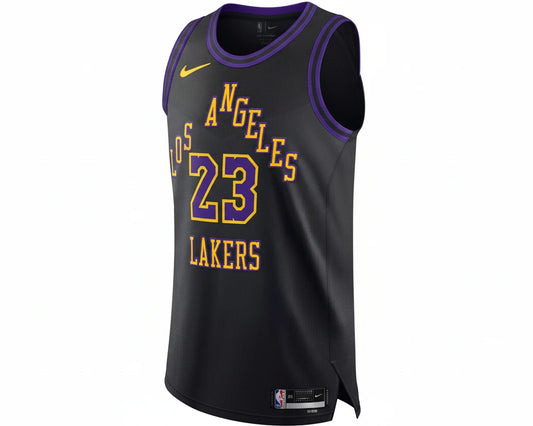 NikeDri-FIT ADV Lebron James Los Angeles Lakers 2023/24 City Edition NBA Authentic Jersey 'Black'