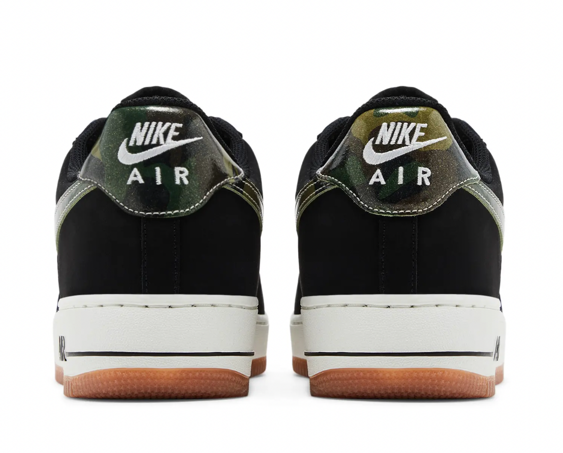 Nike Air Force 1 Low 'Black Patent Camo Swoosh'