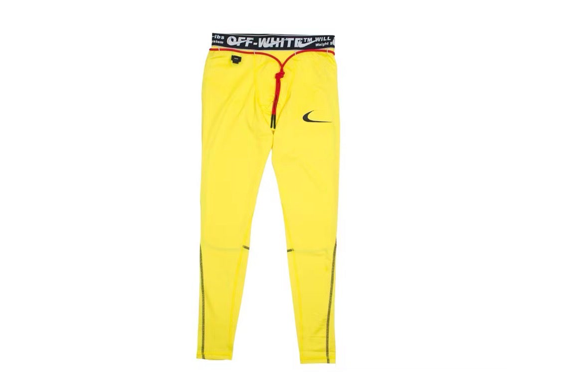 Nike x Off White Running Tights “Opti Yellow”