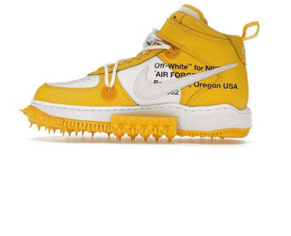 Nike Air Force 1 Mid SP Leather x Off White 'Varsity Maize'