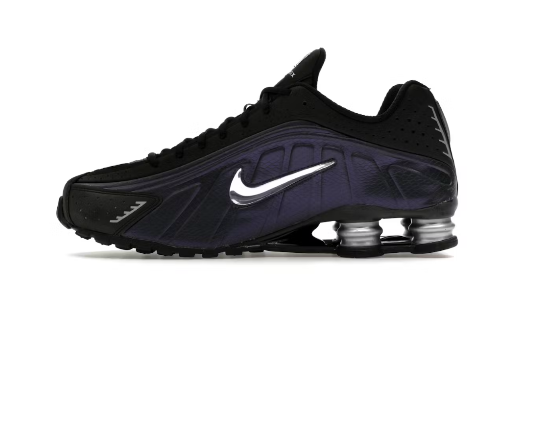 Nike Shox R4 'Black Metallic Silver Purple Dynasty'