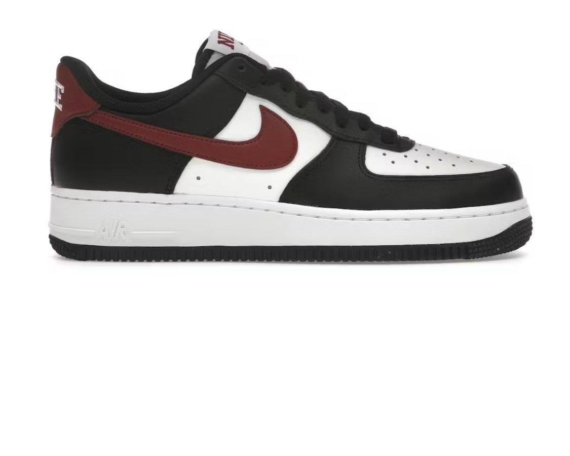 Nike Air Force 1 '07 'Black Dark Team Red'