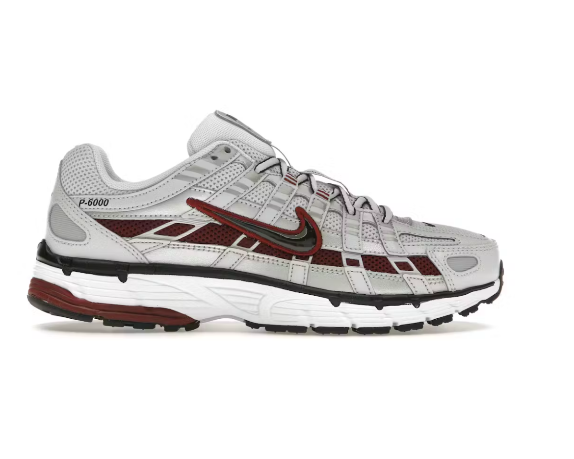 Nike P-6000 'Pure Platinum Team Red'