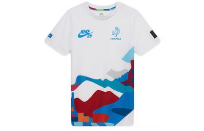Nike x Parra France Federation T-Shirt “White Blue” Kid
