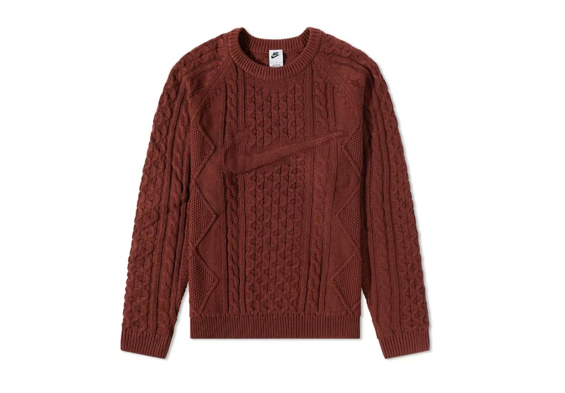 Nike Life Cable Knit Swater “Brown”