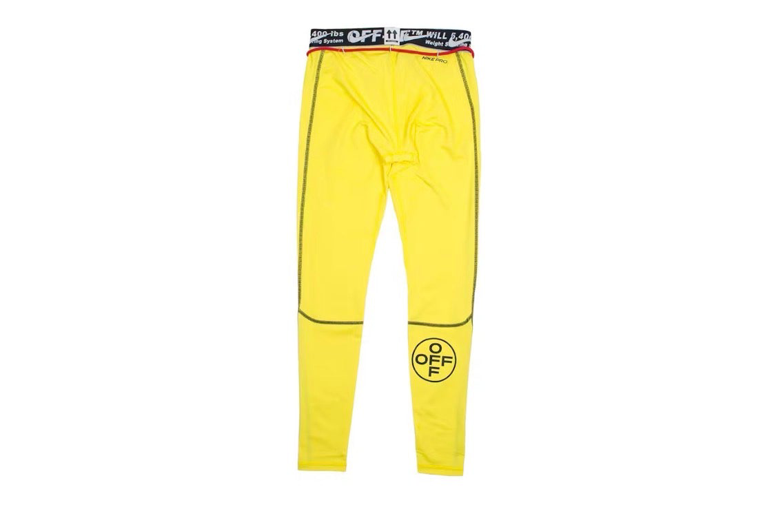 Nike x Off White Running Tights “Opti Yellow”
