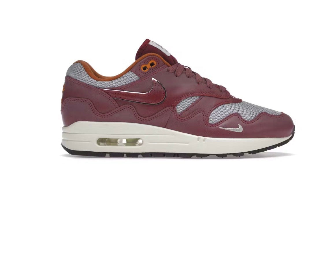 Nike x Patta Air Max 1 'Rush Maroon'