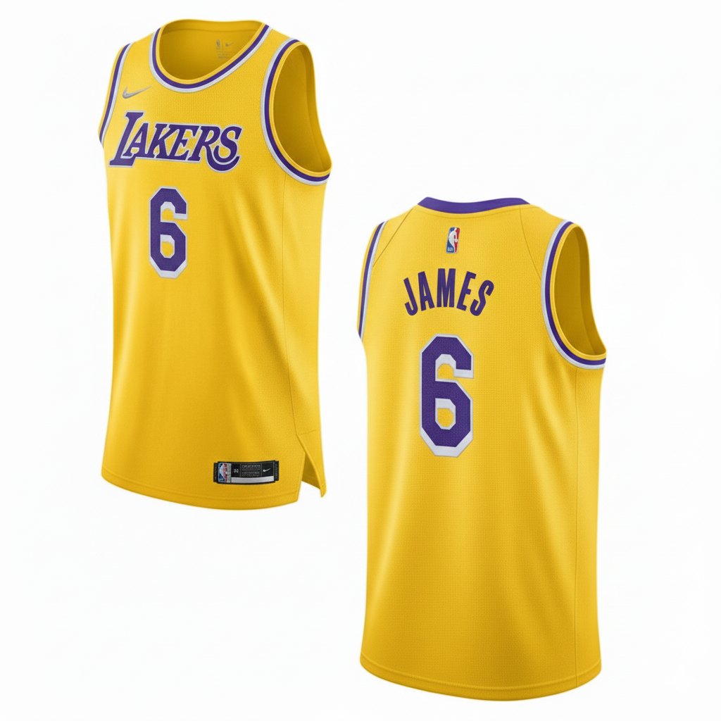 Nike Nba LA Lakers Lebron James Icon Edition Swingman Jersey