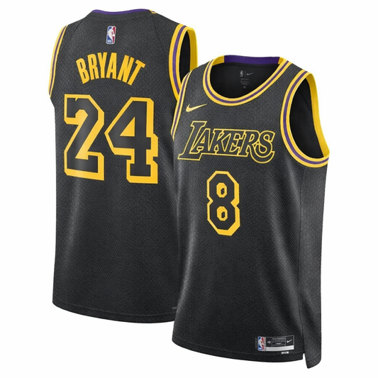 Nike Lakers City Edition Kobe Bryant Authentic 'Black Yellow'