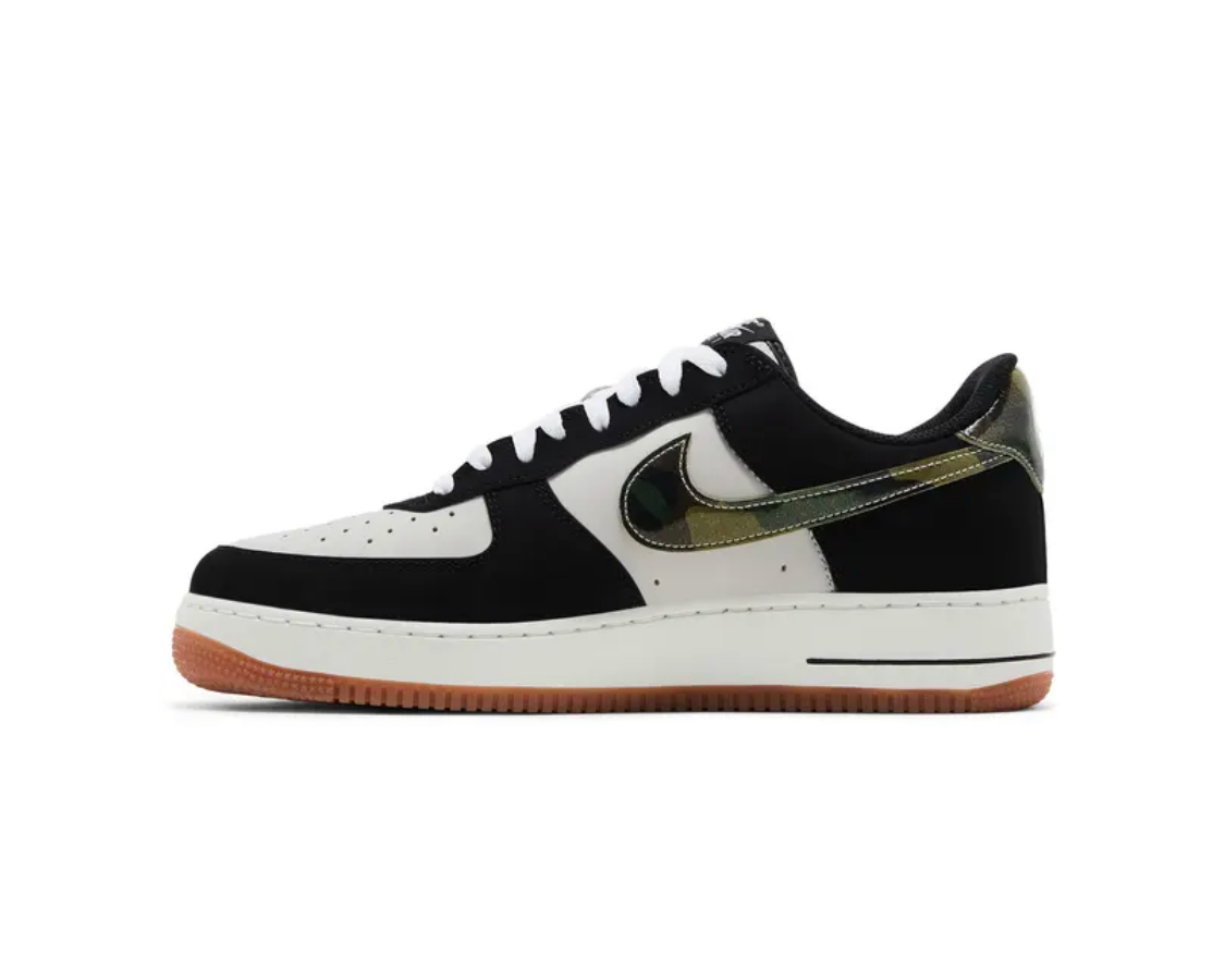 Nike Air Force 1 Low 'Black Patent Camo Swoosh'