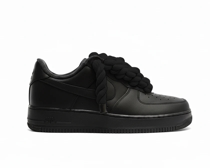 Nike Air Force 1 Rope Laces 'Triple Black'